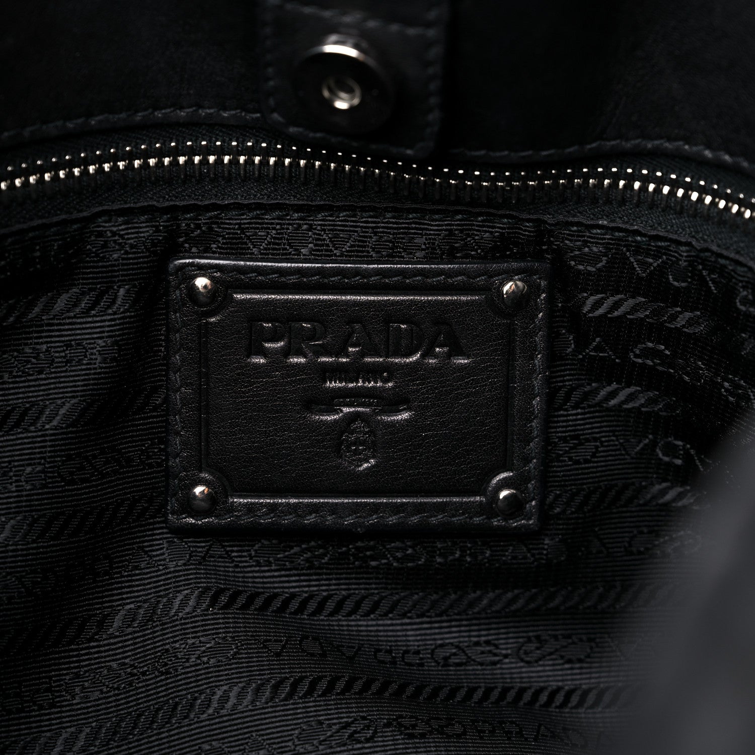 Prada Vitello Daino Flap Shoulder Bag Black 6 of 19