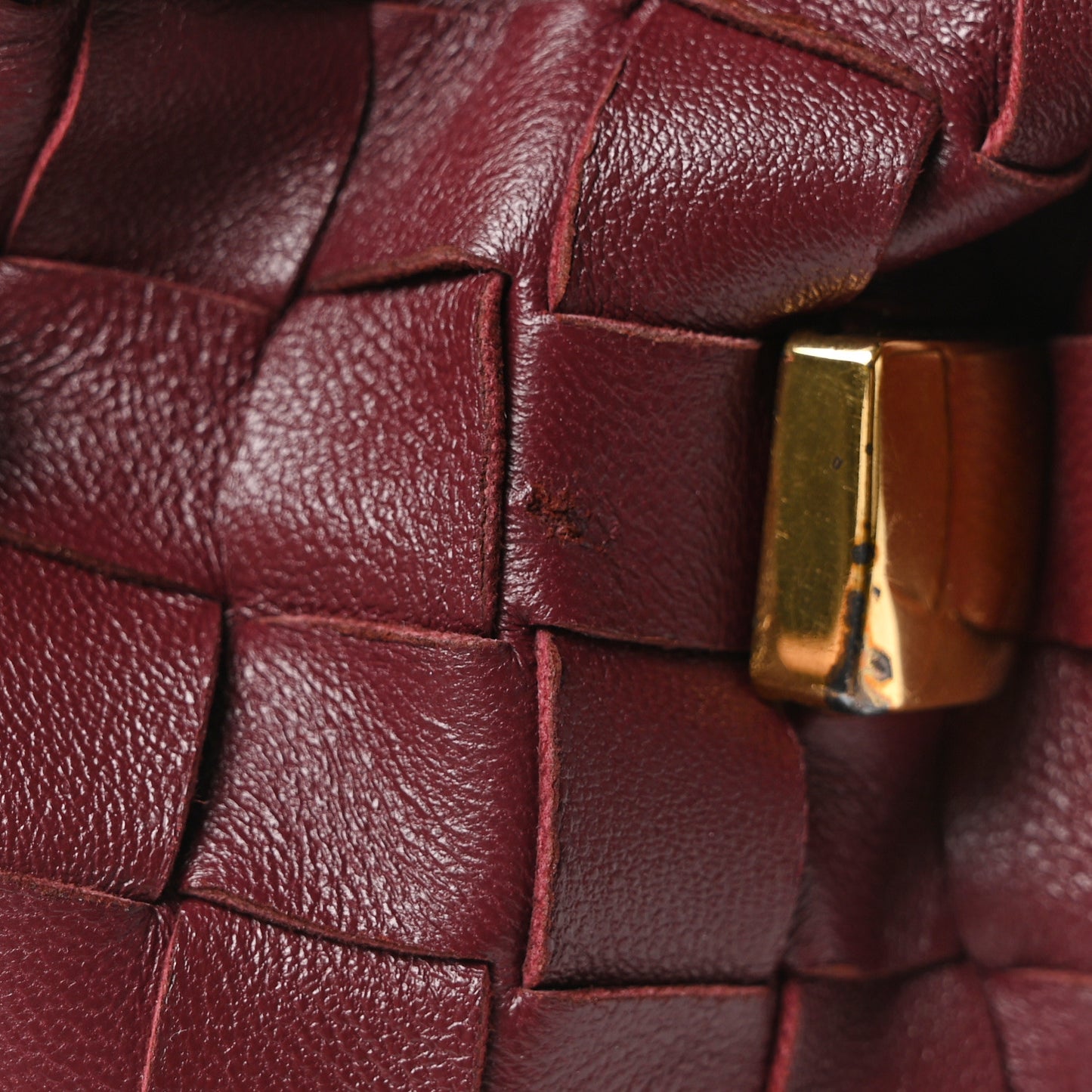 Nappa Intrecciato Studded The Mini Pouch Barolo