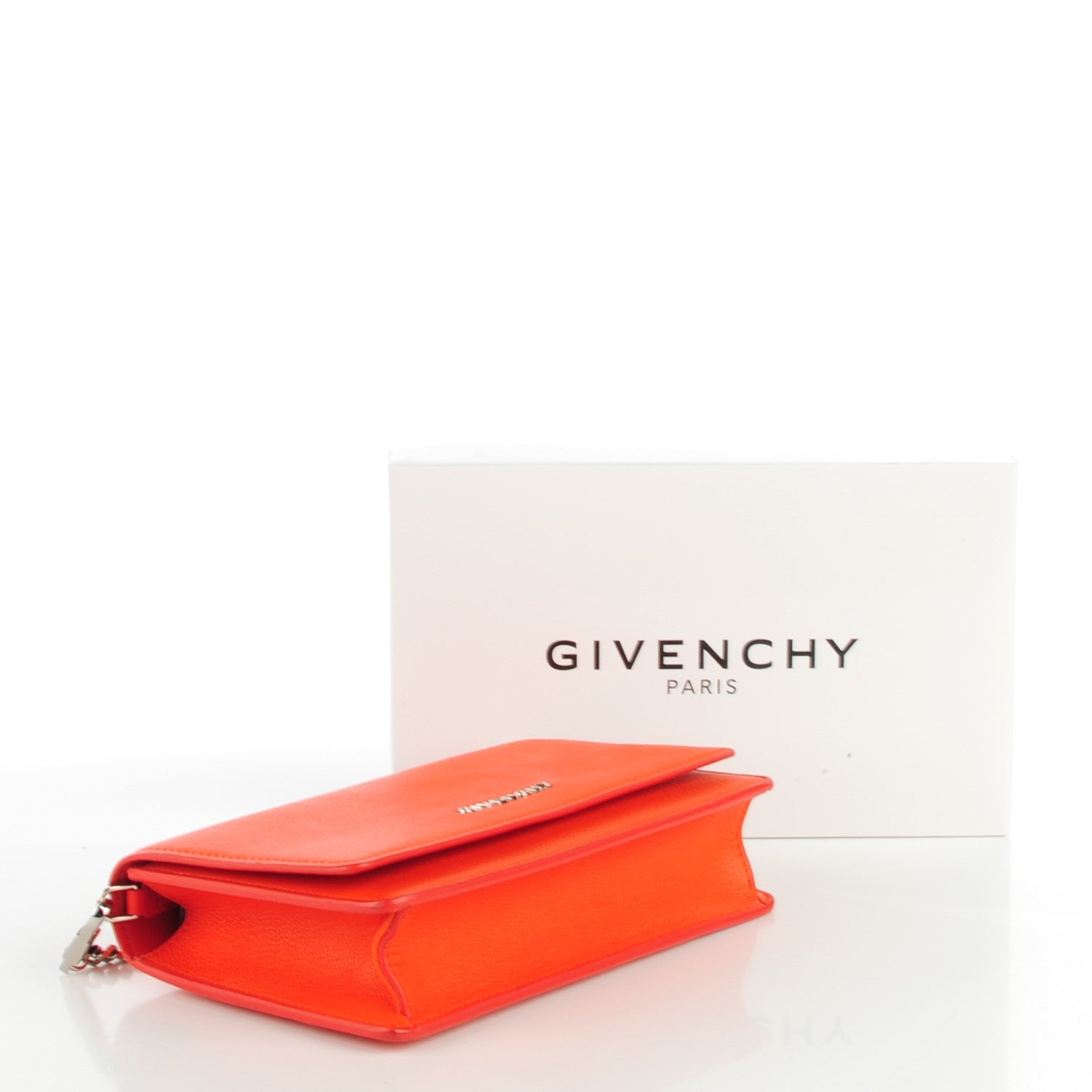 Givenchy Sugar Goatskin Pandora Chain Wallet Bright Orange 5 of 9