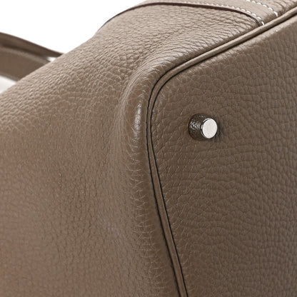 Hermes Taurillon Clemence Picotin Lock 22 MM Etoupe 9 of 12