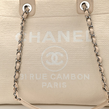 Chanel Canvas Medium Deauville Tote Beige 8 of 12
