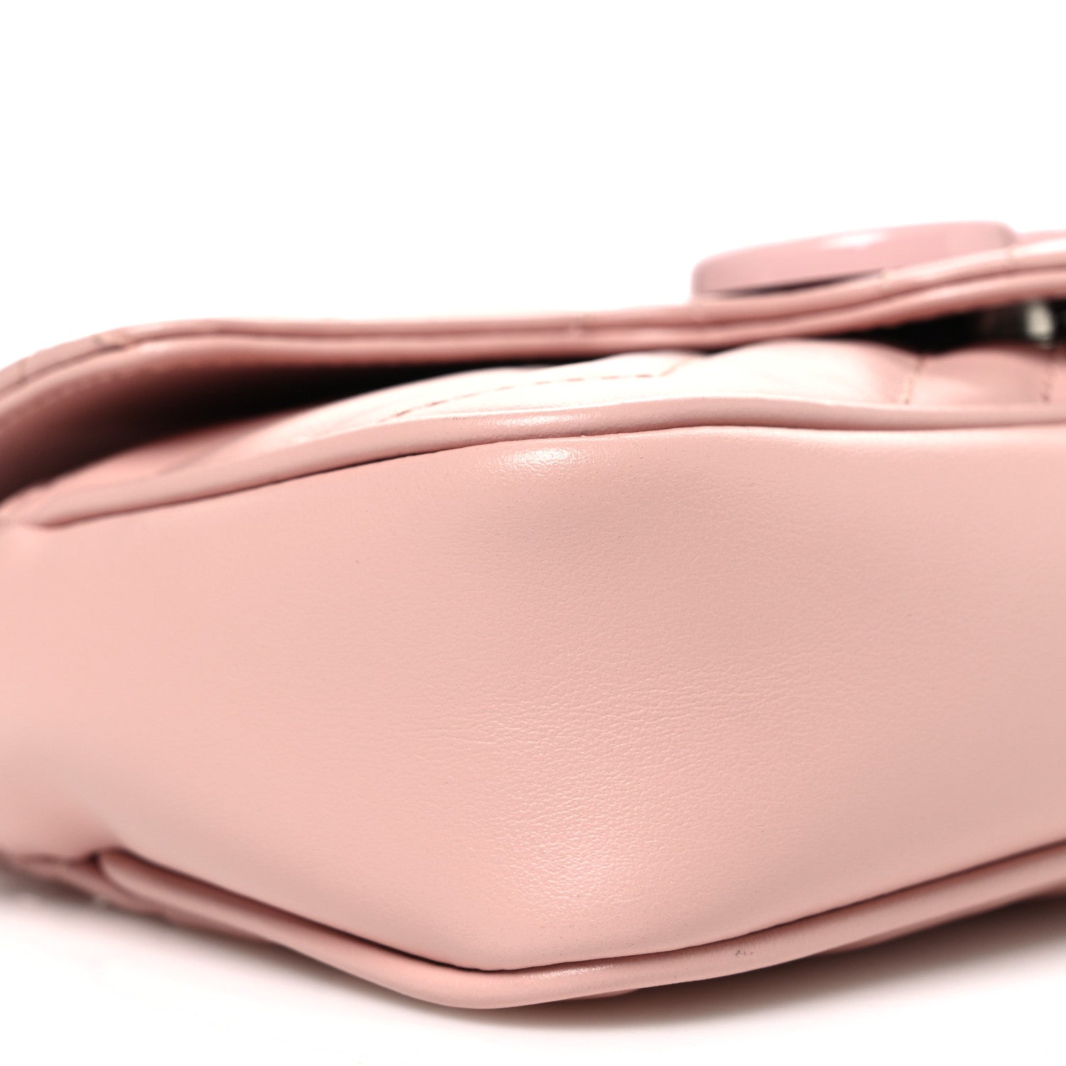 Gucci Calfskin Matelasse Monochrome GG Marmont Chain Belt Bag Perfect Pink 9 of 10