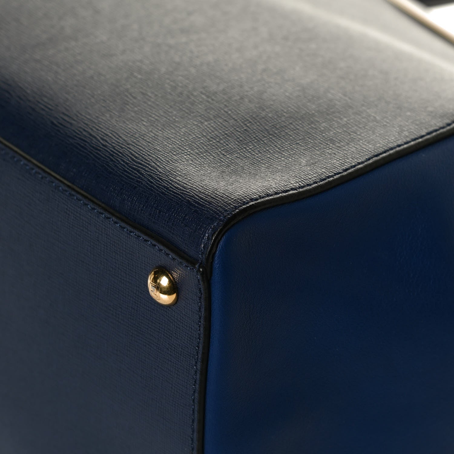 Fendi Vitello Elite Regular 2Jours Tote Blue 11 of 15