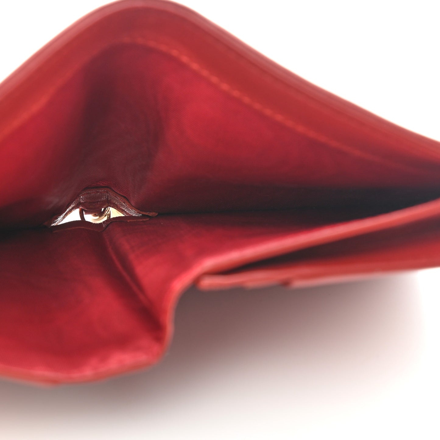 Lambskin Cannage Mini Lady Dior Wallet Red