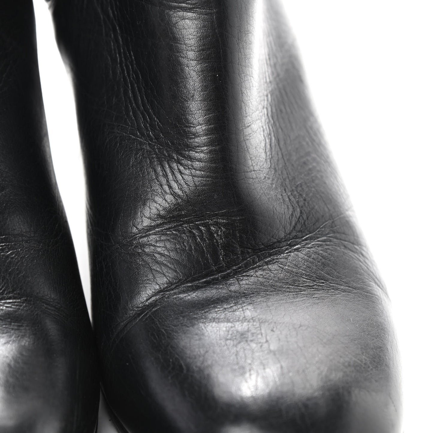 Calfskin CC Turnlock Ankle Boots 40 Black