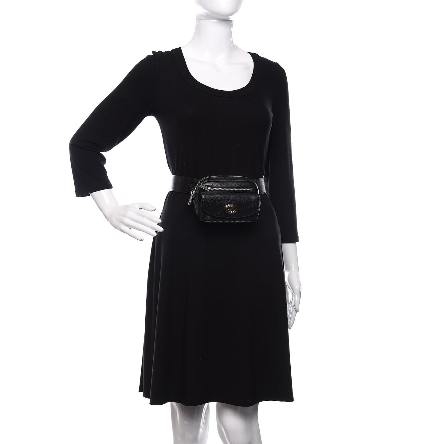 Fluffy Calfskin Mini Morpheus Belt Bag 90 36 Black