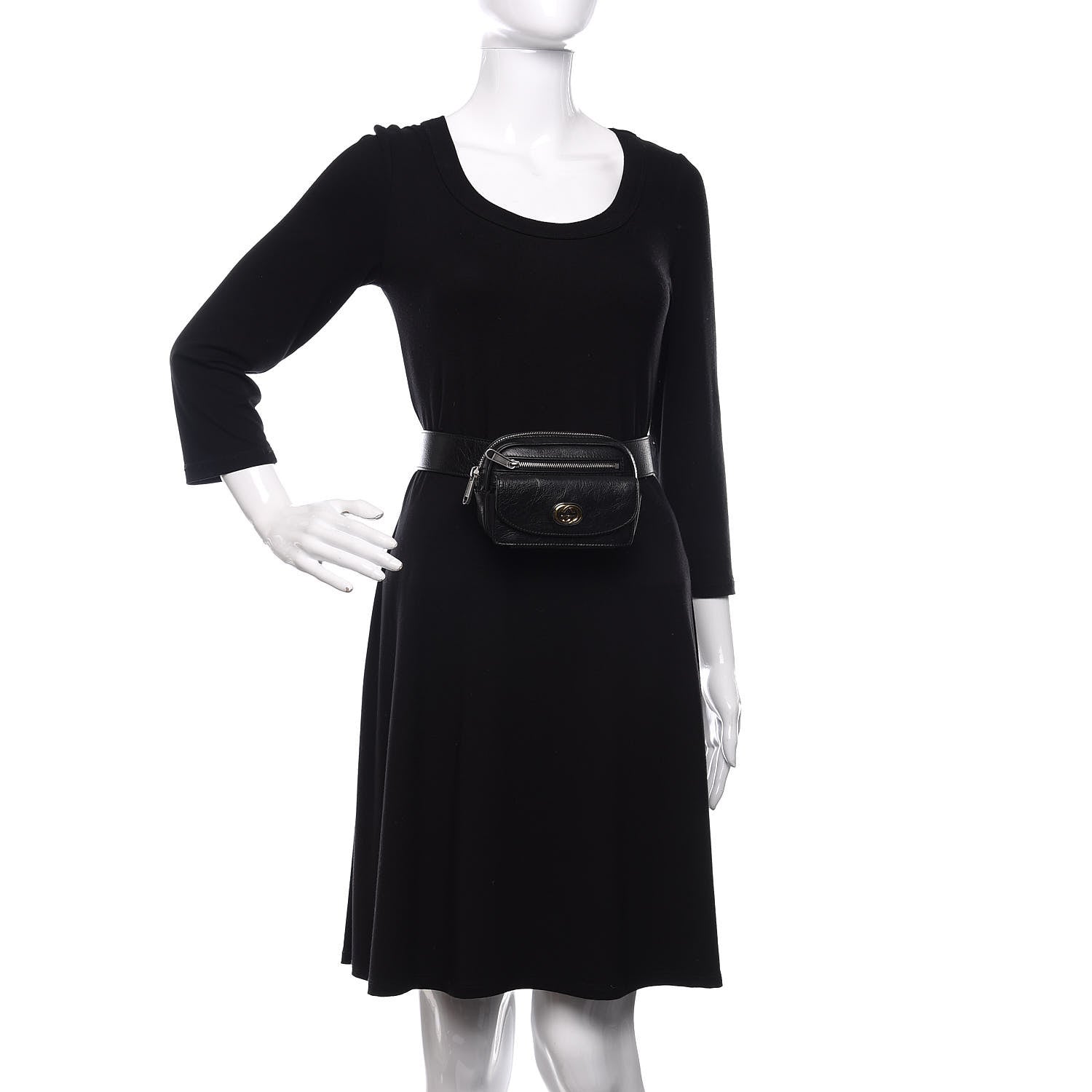 Gucci Fluffy Calfskin Mini Morpheus Belt Bag 90 36 Black 2 of 10