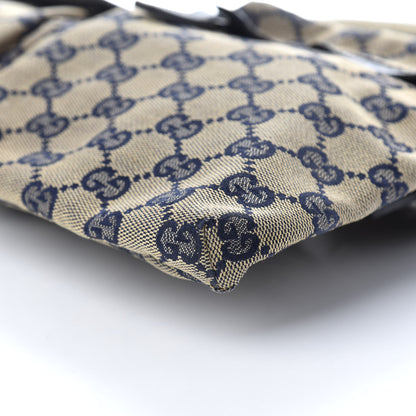 Gucci GG Monogram Web Double Pocket Belt Bag Navy 8 of 9