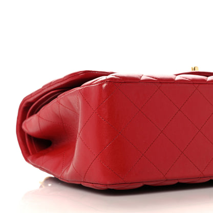 Chanel Lambskin Quilted Jumbo Double Flap Red 8 of 13