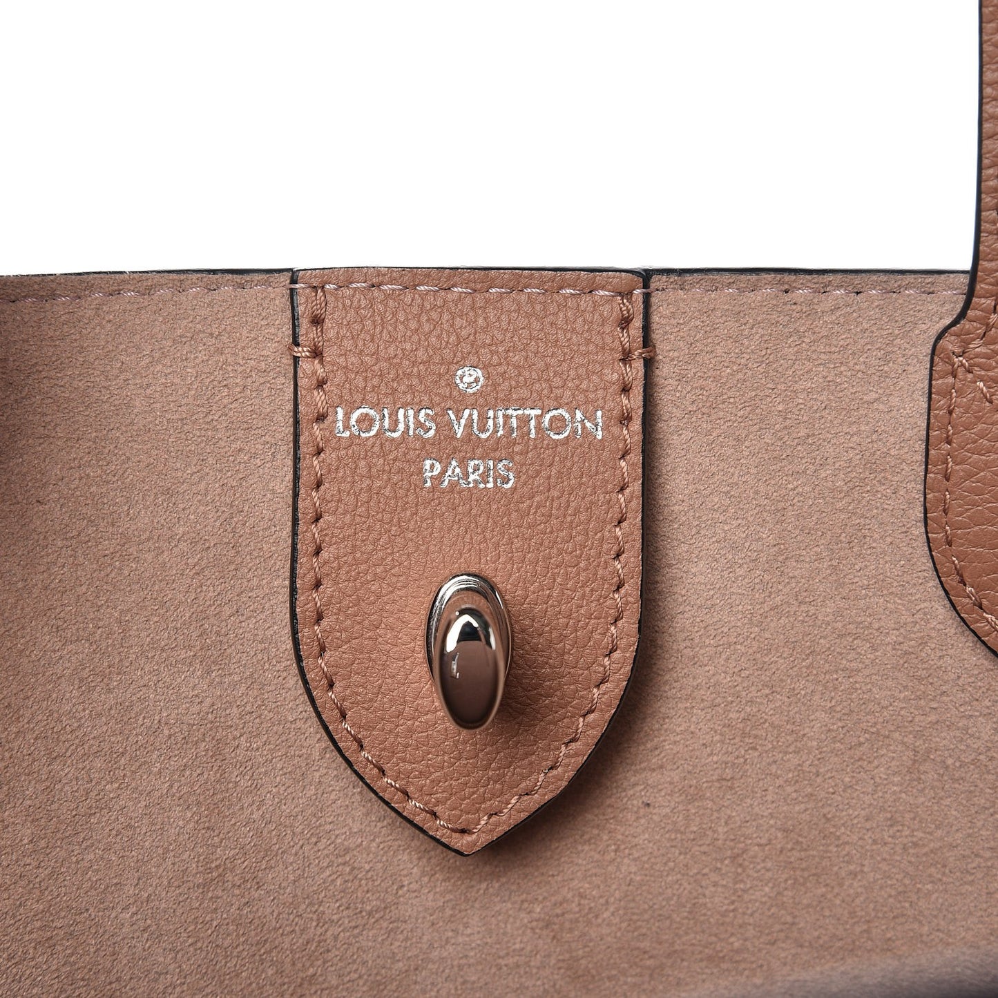 Calfskin Lockme Cabas Bois de Rose Black