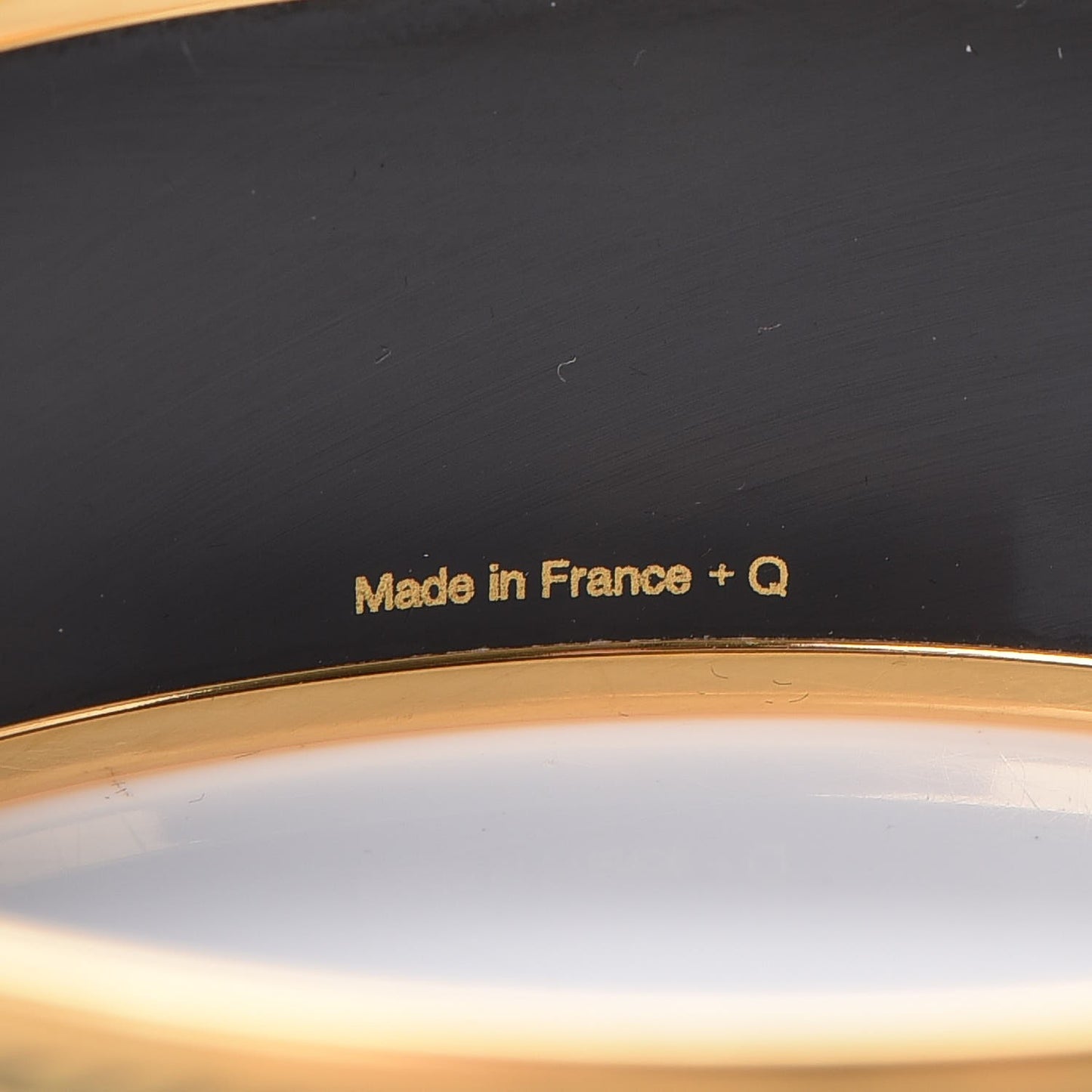 Enamel Printed Wide Grand Apparat Bracelet 70 Black