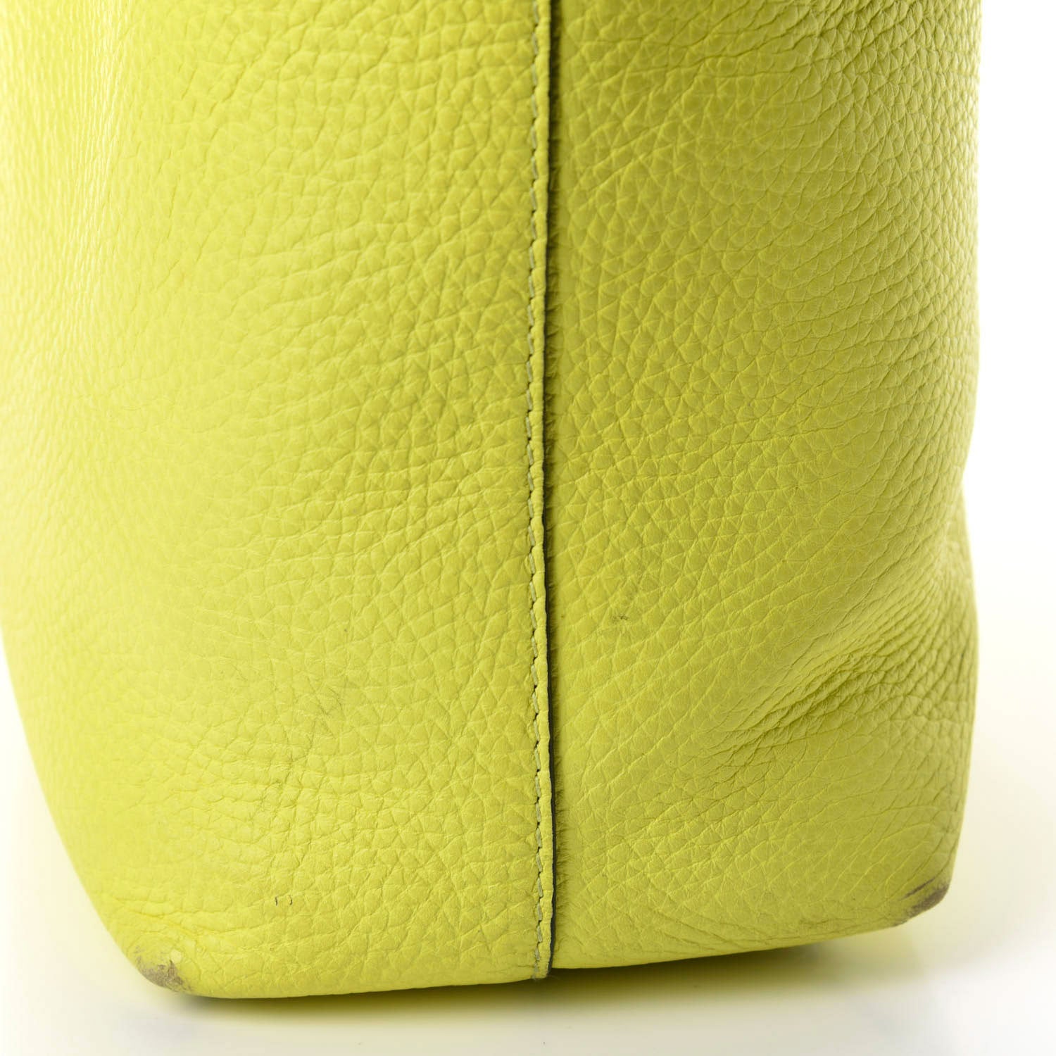 Burberry Grainy Calfskin Remington Tote Neon Yellow 12 of 14