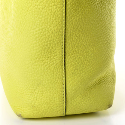 Burberry Grainy Calfskin Remington Tote Neon Yellow 12 of 14