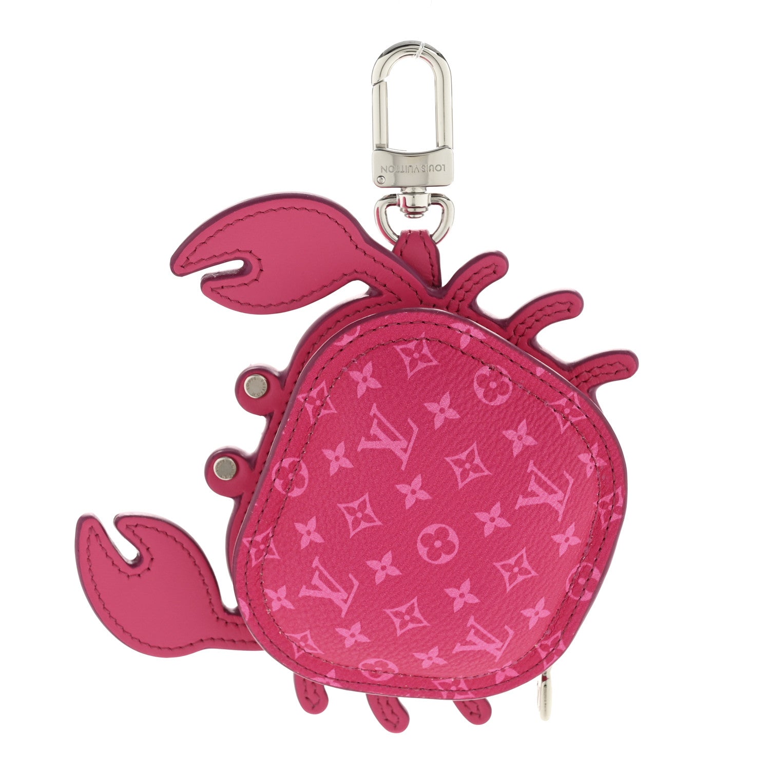 Louis Vuitton Monogram Crab Bag Charm Rose Pondichery 1 of 5