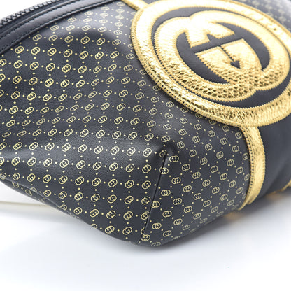 Gucci X DAPPER DAN Calfskin Laminated Ayers GG Micro Monogram Mens Belt Bag Black 8 of 9
