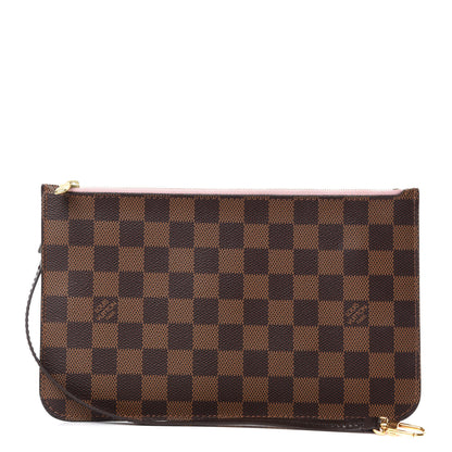 Louis Vuitton Damier Ebene Neverfull MM GM Pochette Rose Ballerine 1 of 8