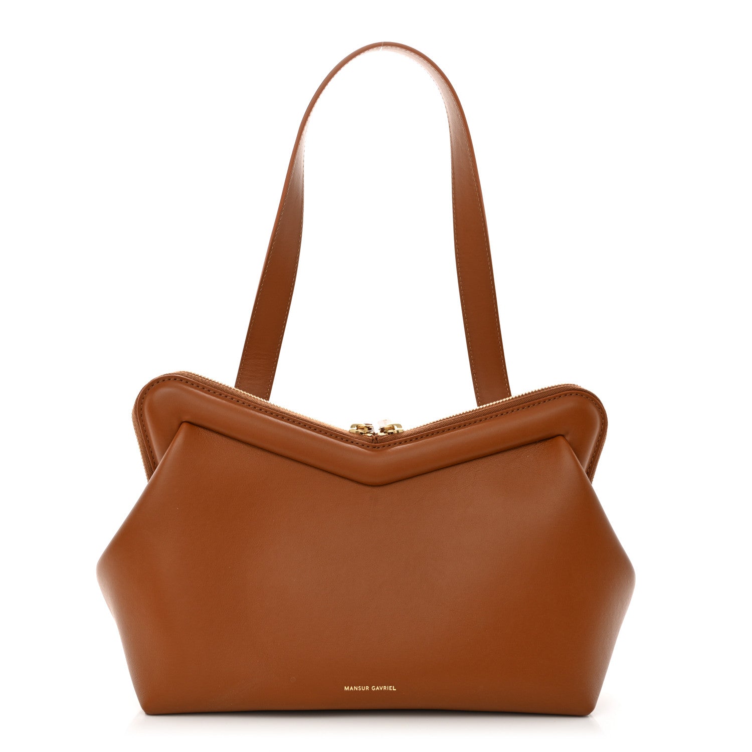 Mansur Gavriel Smooth Calfskin M Frame Bag Camel 1 of 10