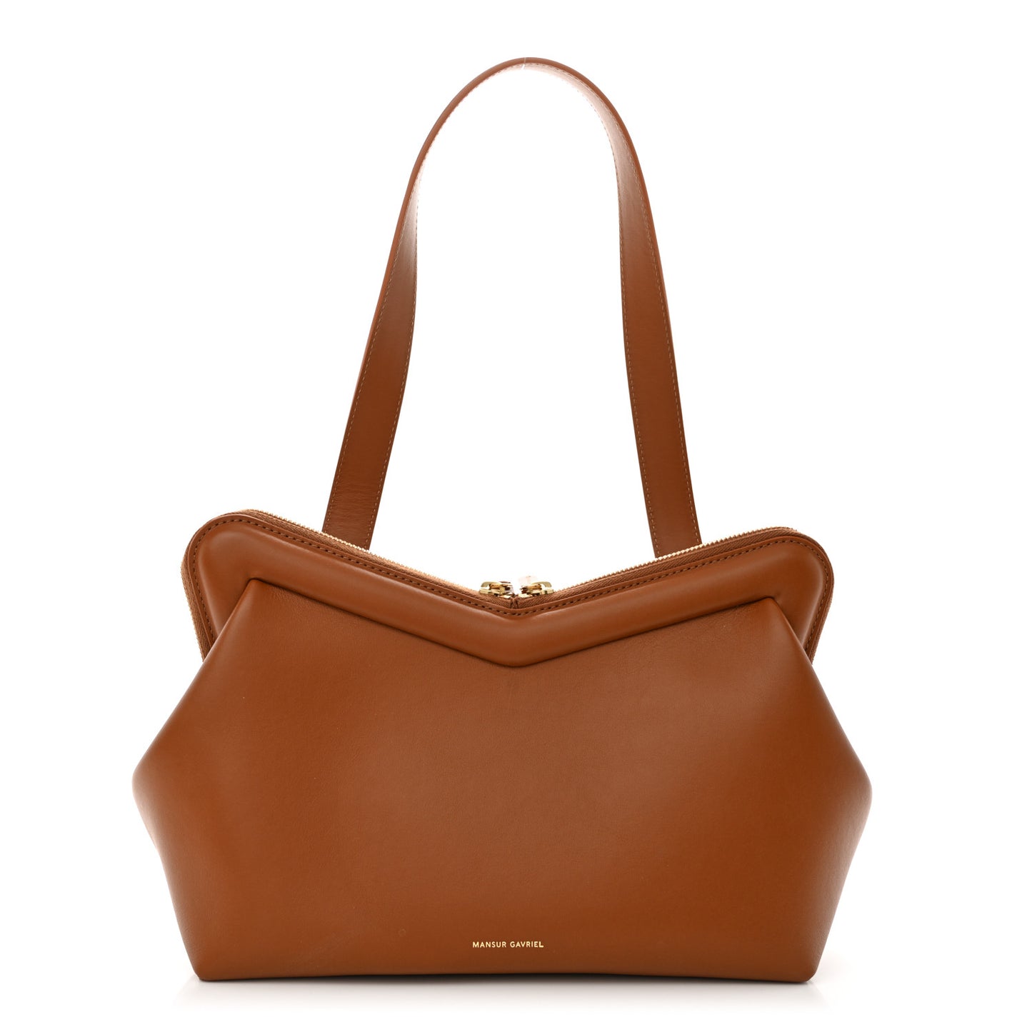 Smooth Calfskin M Frame Bag Camel