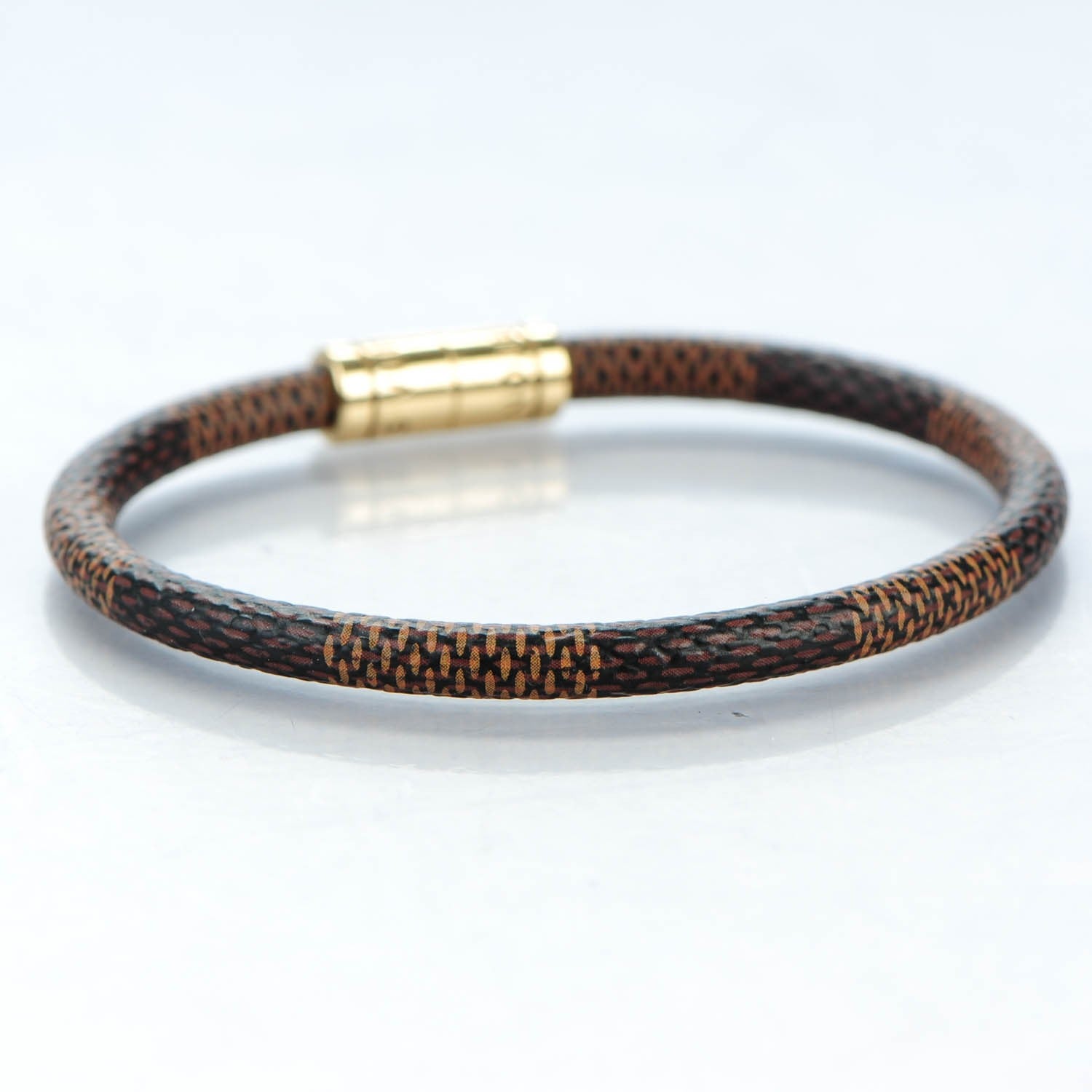 Louis Vuitton Damier Ebene Keep It Bracelet 19 3 of 4