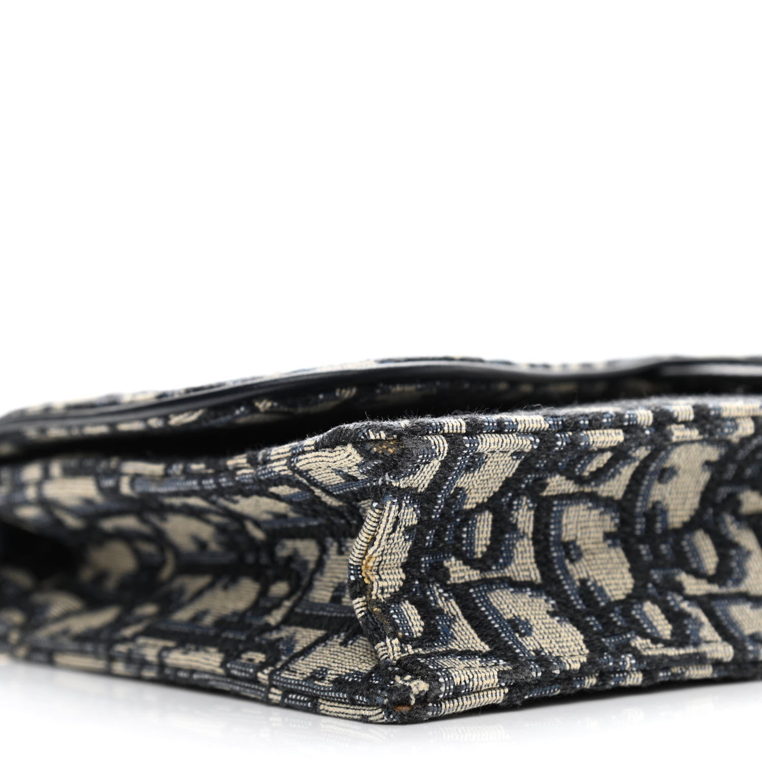 Christian Dior Oblique Saddle Chain Pouch Blue 8 of 9