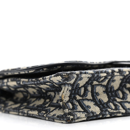 Christian Dior Oblique Saddle Chain Pouch Blue 8 of 9