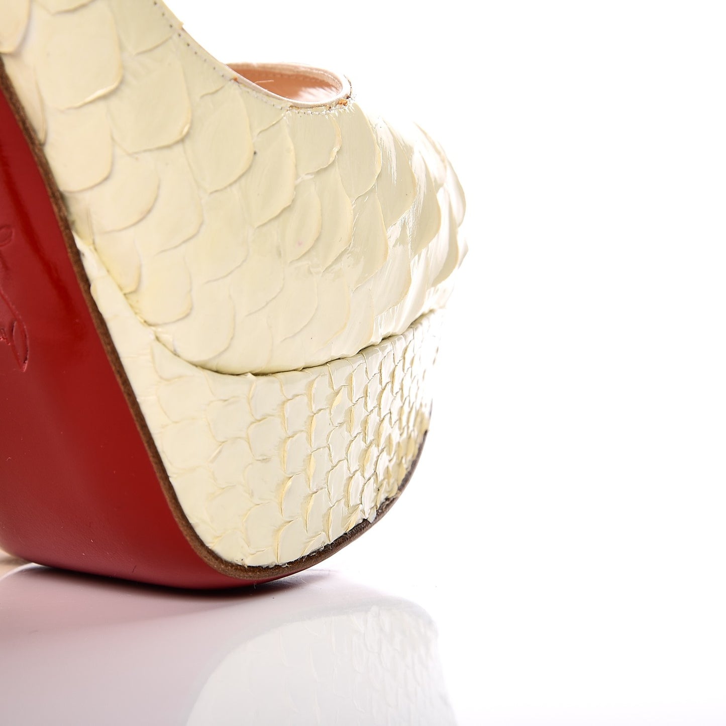 Python Lady Peep 150 Pumps 36.5 Craie