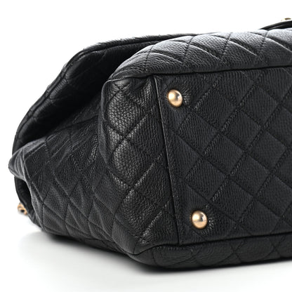 Chanel Calfskin Quilted XXL Travel Flap Bag Black 5 of 9