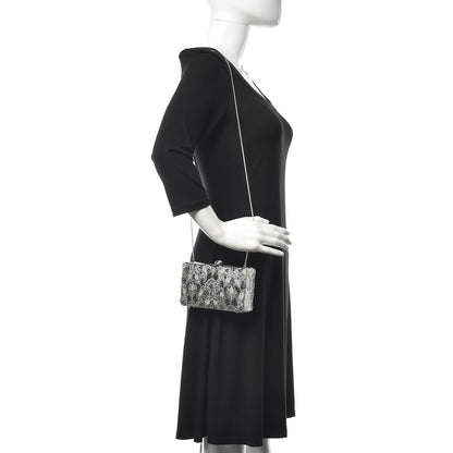 Judith Leiber Swarovski Crystal Minaudière Deco Clutch Black 2 of 20