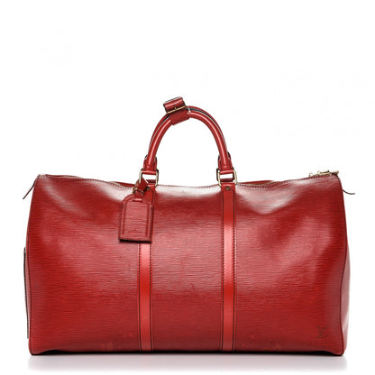 Louis Vuitton Epi Keepall 50 Castillan Red 1 of 10