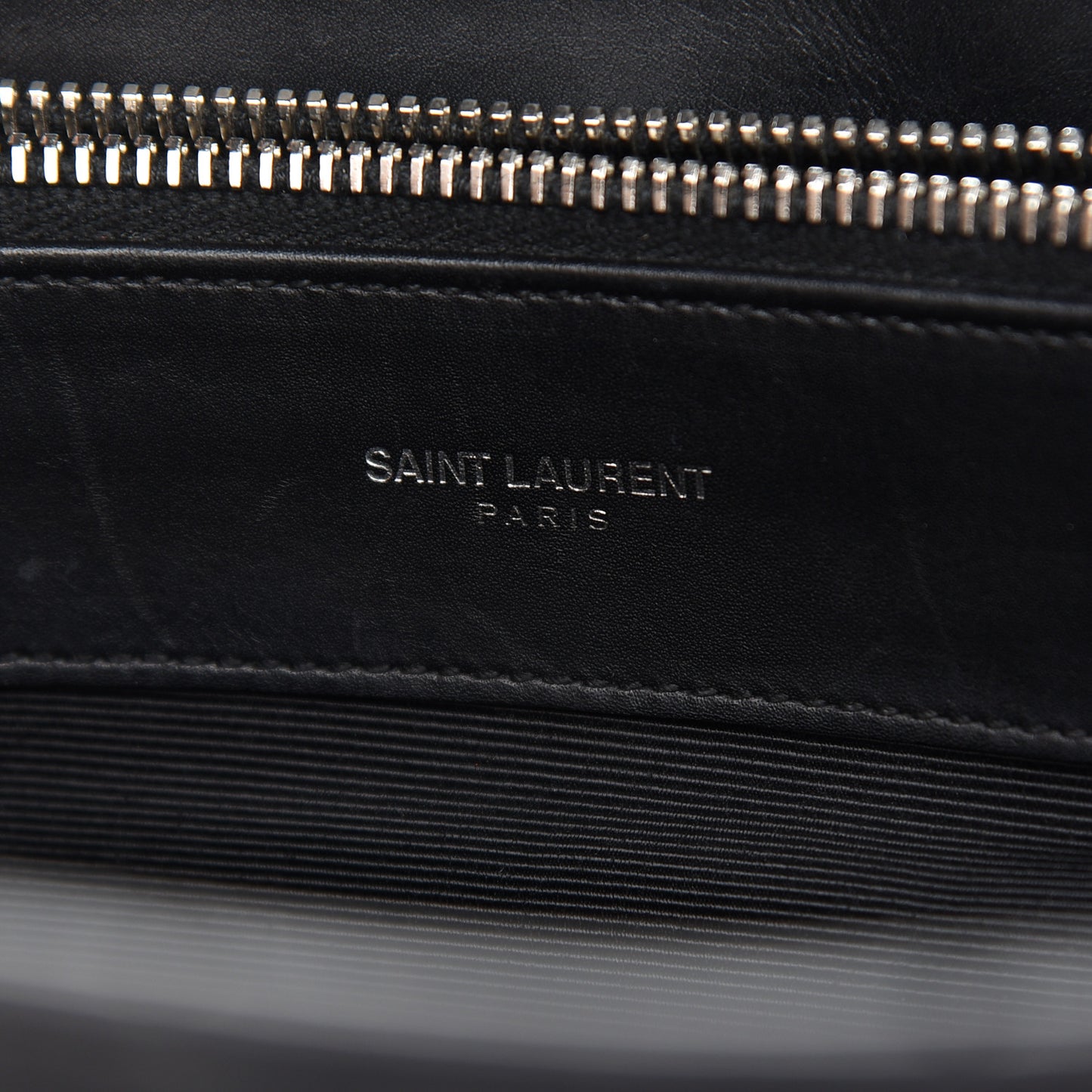 Smooth Calfskin Matelasse Chevron Monogram Shopping Bag Black