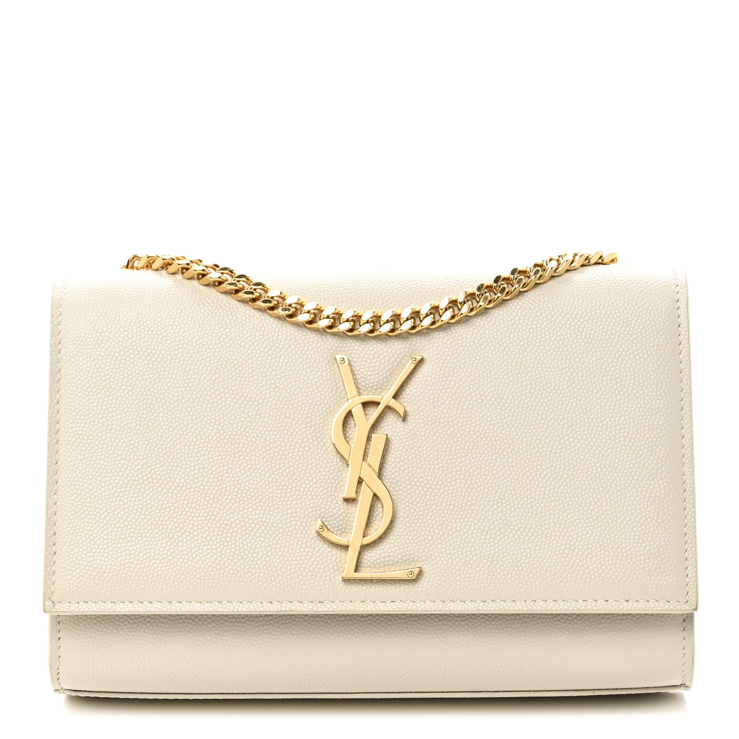 Grain De Poudre Small Monogram Kate Satchel Crema Soft
