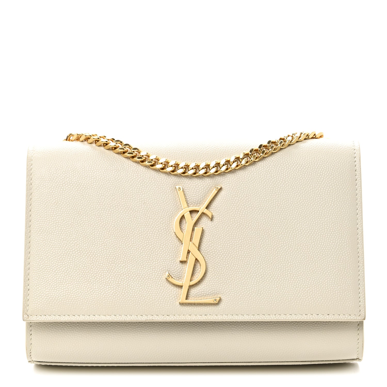 Saint Laurent Grain De Poudre Small Monogram Kate Satchel Crema Soft 7 of 9