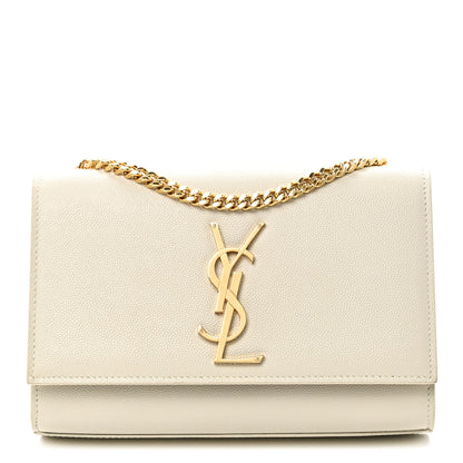 Saint Laurent Grain De Poudre Small Monogram Kate Satchel Crema Soft 7 of 9
