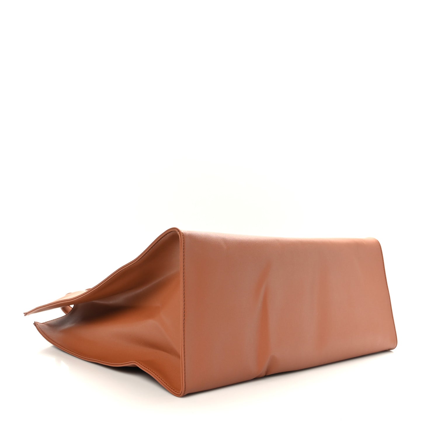 Vegan Leather Large Shopping Bag Tan