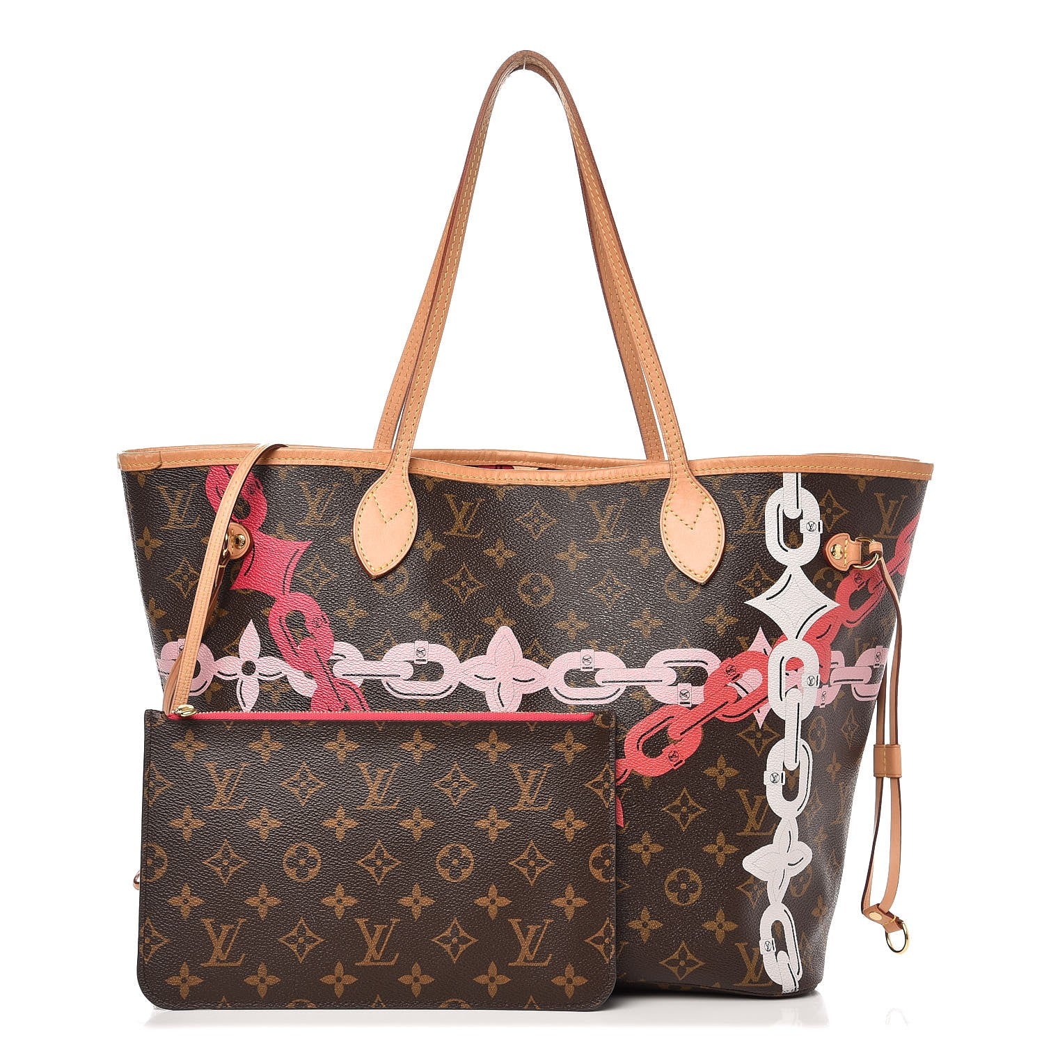 Louis Vuitton Monogram Bay Neverfull MM Rose Ballerine Poppy 1 of 14