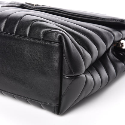 Saint Laurent Calfskin Y Quilted Monogram Medium Loulou Chain Satchel Black 9 of 10