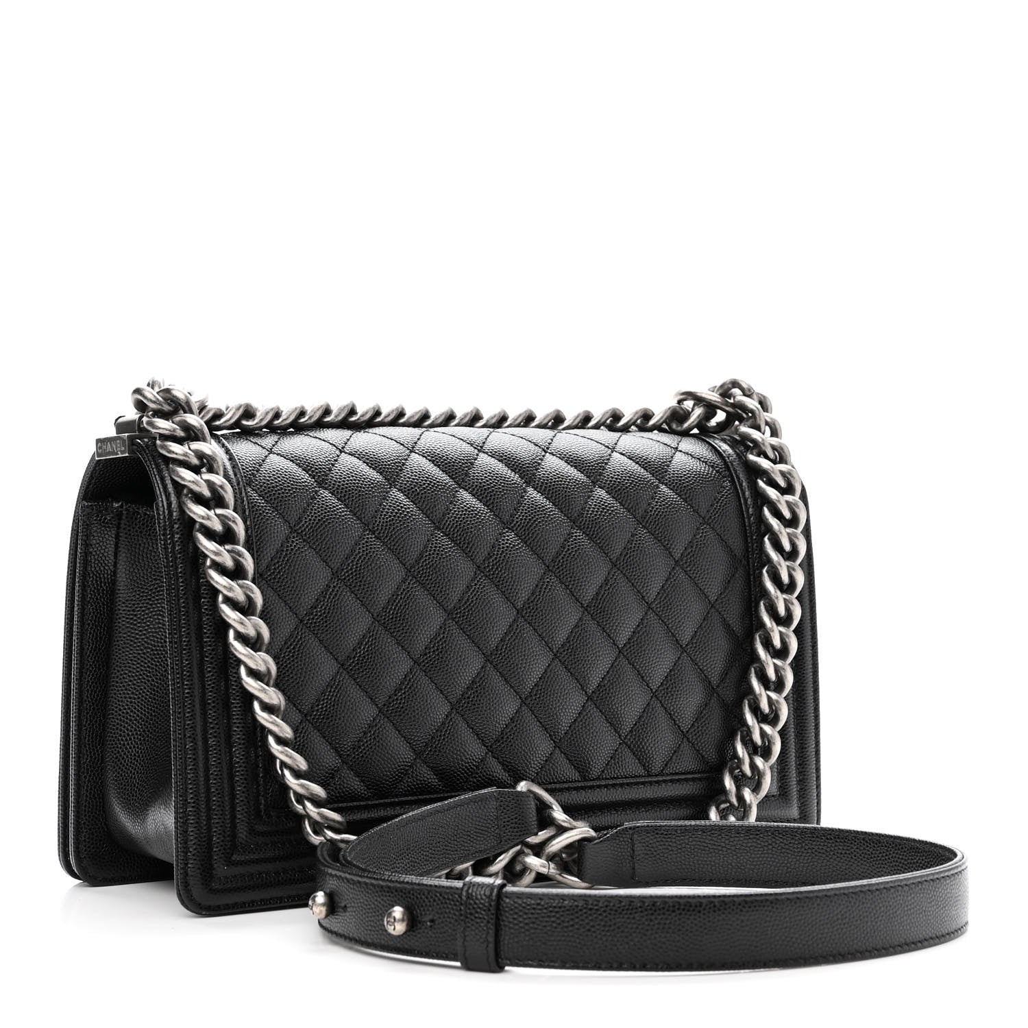 Chanel Caviar Quilted Medium Boy Flap Black 3 of 10