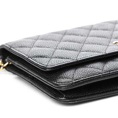 Chanel Caviar Quilted Wallet On Chain WOC Black 12 of 13