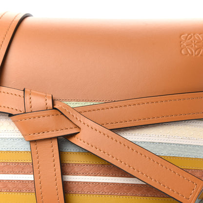 Loewe Snake Embossed Calfskin Striped Gate Crossbody Bag Multicolor 9 of 10