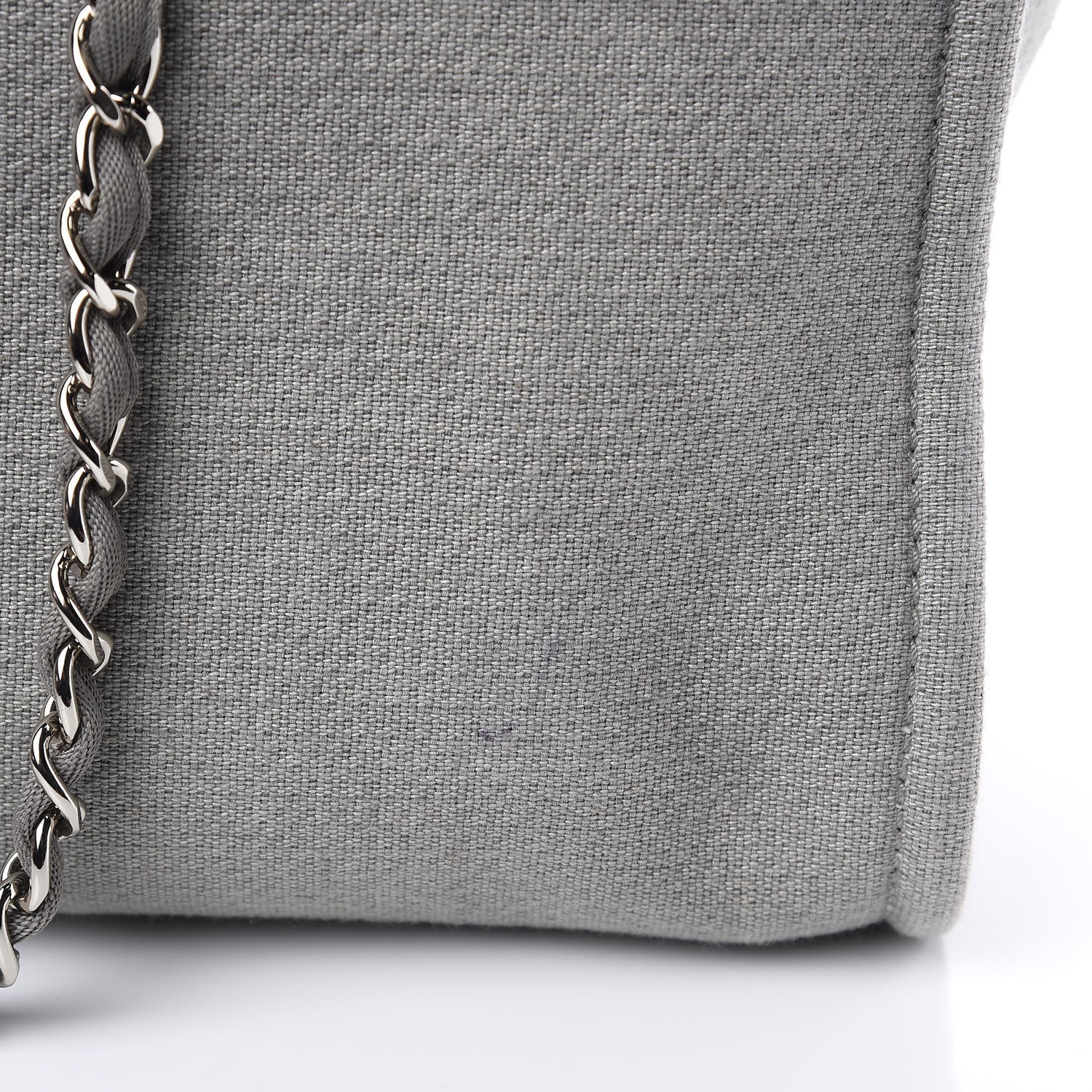 Chanel Canvas Large Deauville Tote Grey 10 of 10