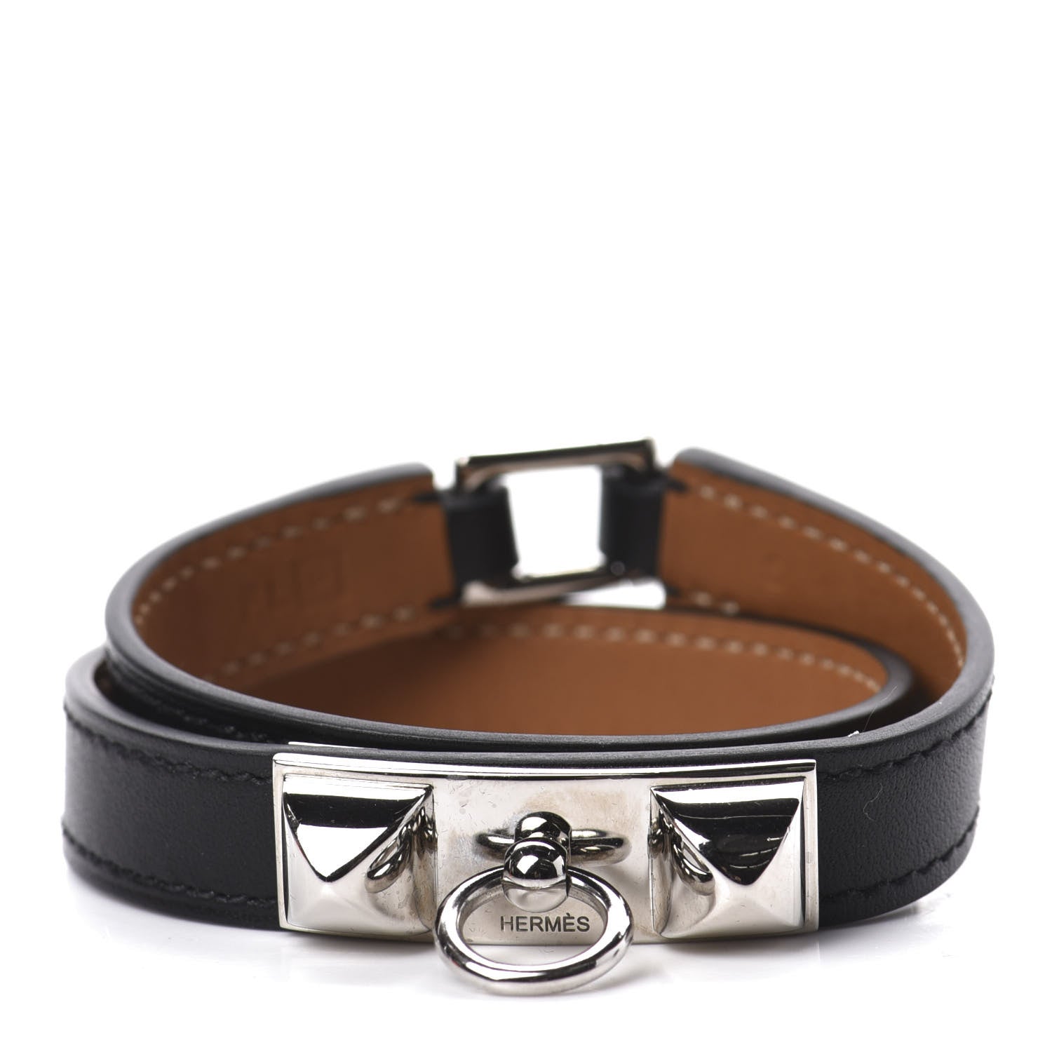 Hermes Swift Rivale Double Tour Bracelet S Black 1 of 6