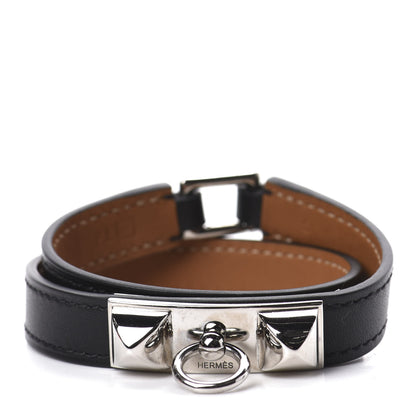Hermes Swift Rivale Double Tour Bracelet S Black 1 of 6
