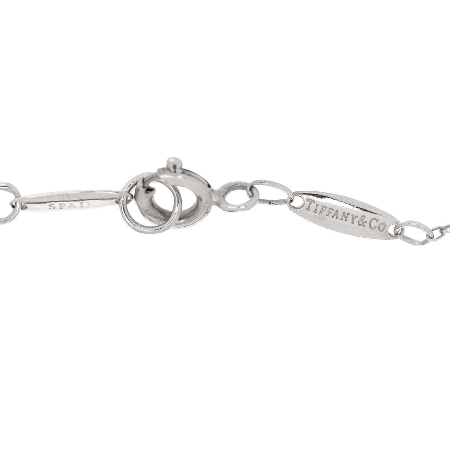 Tiffany Sterling Silver Pink Sapphire Elsa Peretti Color By The Yard 3 Station Bracelet 4 of 5