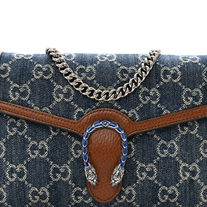 Gucci New Denim GG Monogram Dollar Calfskin Enamel Mini Dionysus Chain Wallet Blue Tea Cuir Epilog Electric Blue 8 of 10