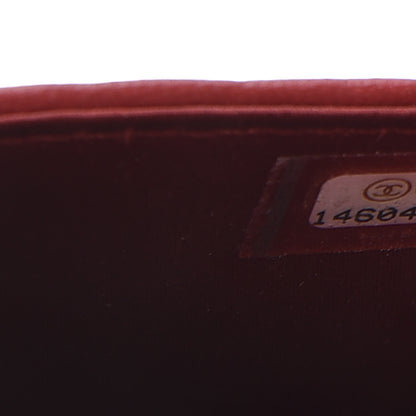 Chanel Lambskin Camellia Embossed Wallet On Chain WOC Red 9 of 11