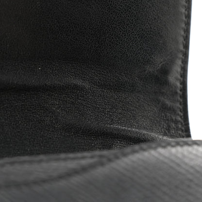 Celine Grained Calfskin Large Flap Wallet Black 10 of 17