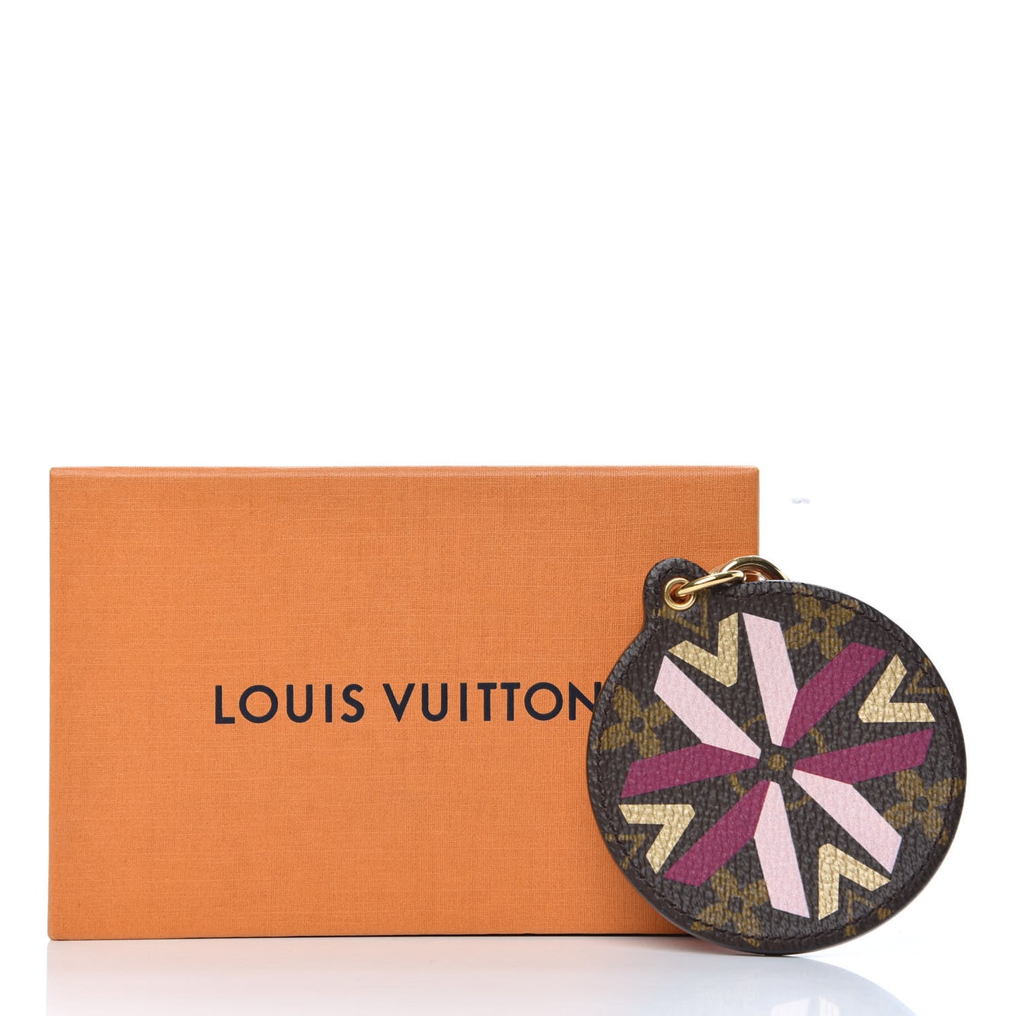 Monogram Illustre Multi V Bag Charm Key Ring Fuchsia