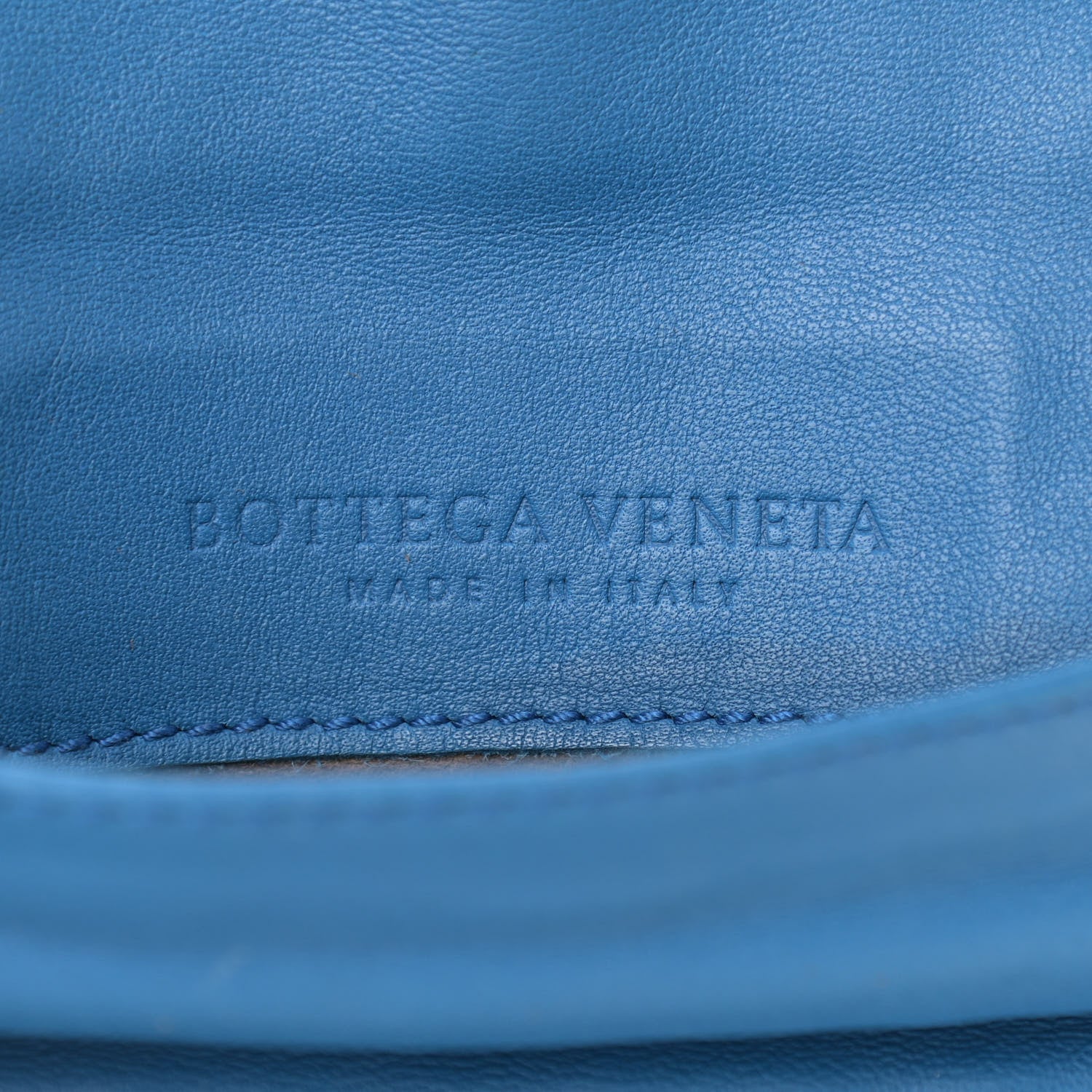 Bottega Veneta Nappa Intrecciato Small Chain Crossbody Blue 7 of 14
