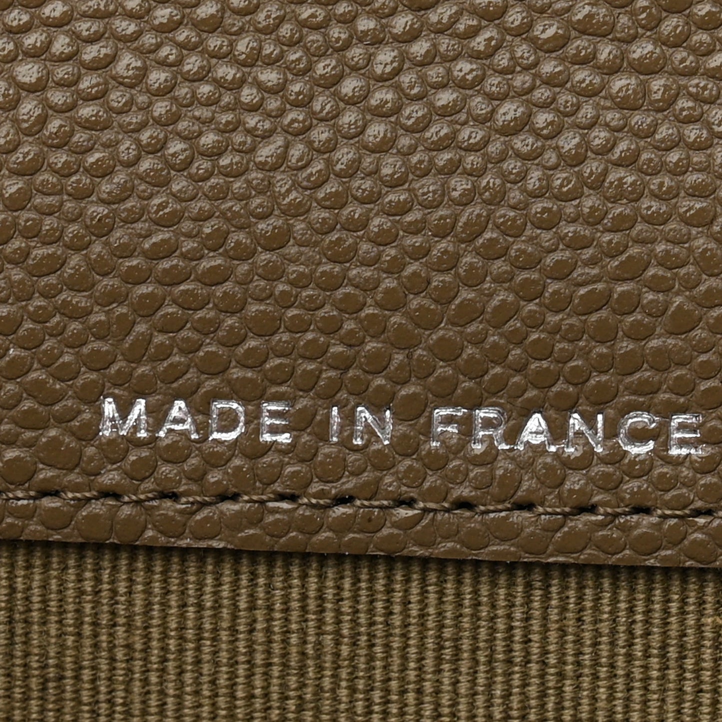 Caviar Quilted Flap Card Holder Wallet Dark Khaki