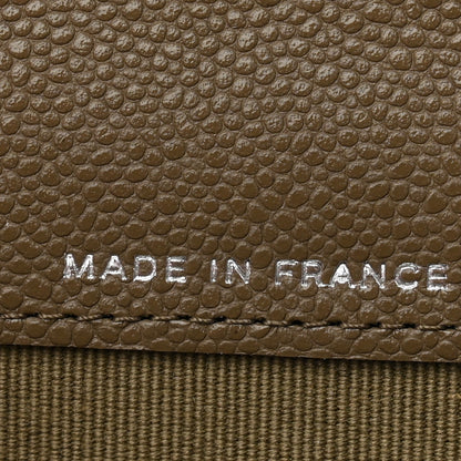Chanel Caviar Quilted Flap Card Holder Wallet Dark Khaki 7 of 9